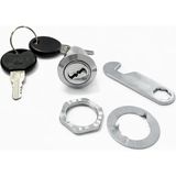 Asseds Store Canex Mandallı Çekmece Kilidi, Nikel Kaplama, Yüksek Kalite, Dolap Kilidi, Metal Güvenlik Kilidi, Ofis, Ev, Mobilya Için Uygun, 2 Adet Anahtar Dahil, Dayanıklı Çinko Malzeme, 16 mm - Option-1