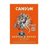Asseds Store Canson Xsmart Çizim Kağıdı, Beyaz, Ince Taneli, 90 G/m², Uzun Taraflı Yapışkan Blok, A4-21 x 29,7 Cm, Beyaz, 50 Yaprak - -- - Option-1