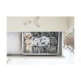 Asseds Store Çekmece Düzenleyici, 12 Bölmeli, 31X25X12 Cm, Gri Çizgili, Katlanabilir Dolap Içi Organizer - 001-Renkli - Option-1