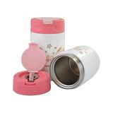 Asseds Store Çelik Içli Termos 350 ml Pembe Çelik Kaşık Ile TX-6129 - 0,25 L