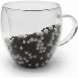 Asseds Store Çift Cidarlı Cam Kupa Seti | Isı Yalıtımlı Kulplu Borosilikat Kupa | Soğuk & Içecek Termal Kupa | Espresso Çay Bardağı Seti-Siyah,beyaz,-Bjk Taraftar - Option-1 - 0 - Siyah