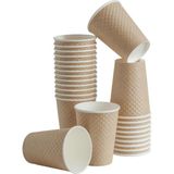 Asseds Store Cuptoyou 25 Adet Kraft Çift Duvarlı Kahve Bardağı 12 Oz, Parti Kağıt Bardaklar 300 Ml, Soğuk ve Sıcak Içecekler Için Kraft Dalgalı Bardaklar, - Option-1 - 0 - Siyah