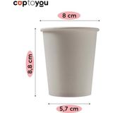 Asseds Store Cuptoyou 75 Adet Tek Kullanımlık Karton Bardak 8 Oz 250 Ml, Beyaz Sıcak Bardaklar, Kağıt Meyve Suyu Bardağı, Parti Karton Bardakları - Option-1