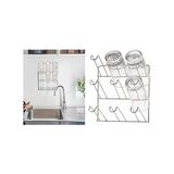 Asseds Store Düzenleyici Askı ve Kurutmalık,bulasıklık Duvar Monte 19X12X24CM - Kestane Akaju - Option-1