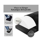 Asseds Store Ergonomik Visco Ayak Minderi, Oyun Koltuğu ve Ofis Koltuğu Için Anti Alerjen Ayak Yastığı, Ayak Koyma Yeri Taburesi, Çok Amaçlı Rahatlatıcı Yarım Silindir Iki Parça Masa Altı Ayak Desteği - Option-1