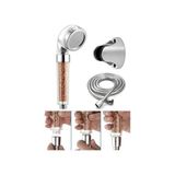 Asseds Store Filtreli ve Su Tasarruflu Arıtmalı Duş Başlığı Seti Boncuklu Başlık Hortum ve Mafsal Set - 1 lt