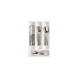 Asseds Store Flexispace 899410 Mutfak Gereçleri Için Çekmece Düzenleyici, Plastik, Beyaz, 37 x 22,2 x 4,5 cm - Kestane Akaju - Option-1