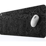 Asseds Store - Gaming Oyuncu Gamer Mouse Pad, Kaymaz Taban Büyük Boy Large Ofis Tipi Mouse Ped, Fare Altlığı, Düz Masa Koruyucu Klavye Altı Mousepad 70X30 cm (Topografi Siyah) - Option-1 - 001-Renkli