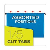 Asseds Store Güçlendirilmiş Askılı Kutu Dosyası, 2 Inç, Yasal, Mavi, 1/5 Kesim, Kutu Başına 25 (59302EE) - -- - Option-1