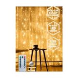 Asseds Store LED Işık 5 Metre Sarı Işık Kornişe Takılabilir Aydınlatma – USB Girişli, Bakır Telli, 10 Halkalı Tasarım, Perde Asma Aparatlı ve Uzaktan Kumandalı Dekoratif Işık Zinciri - 1 m - 00 Beyaz