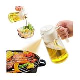 Asseds Store Makkam | 2'si 1 Arada Yağ Püskürtücü, Yemek Pişirme, Salata ve Izgara Için Mutfak Gereçleri, Püskürtme Şişesi, Zeytinyağı, Sıvıyağ Sirke Cam Sprey Şişesi, Airfryer (Beyaz)