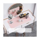 Asseds Store Masa Desk Mat 60X30 cm Çift Taraflı Deri Mouse Pad Kaymaz Suya Dayanıklı Rulo Yapılabilir Kompakt Masa Koruyucu Ofis Laptop ve Makyaj Masası Için 2mm Pembe - Option-1 - 001-Renkli