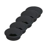 Asseds Store Masa Üstü Kablo Kanalı Deliği Kapağı Siyah Masa Kapağı 6 cm (5 Adet) - Option-1 - 0 - Siyah
