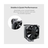 Asseds Store NX400 - Cpu Hava Soğutucu, Tek Kule, 4 Gelişmiş Isı Borusu, 52 Kanatlı Isı Emici, E28, 120 mm Fdb Statik Basınçlı Fan, 28 mm Fan Kalınlığı, Köşe Kapağı Ayak Pedleri, Cilalı Üst Kapak - Siyah - 001-Renkli - Option-1