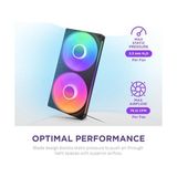 Asseds Store Nzxt F240 Rgb Çekirdek - 2 x 120MM Rgb Fanlı 240MM Tek Çerçeve Fan Ünitesi - Hız ve Aydınlatma Kontrolü - Yüksek Statik Basınç ve Hava Akışı - Akışkan Dinamik Rulmanlar - Fan Başına 8 Argb LED - Siyah - 001-Renkli - Option-1