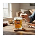 Asseds Store Odi Home Büyük Boy Renkli Beers Cheers Baskılı Cam Bardağı Beer Glass Mug 600 ml - Option-1 - 0 - Siyah