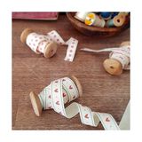 Asseds Store Pamuk Şerit, Kalp, 1.5 cm 5 Metre - 1 kg