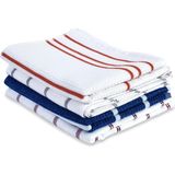 Asseds Store Pamuklu Mutfak, Aşçı Havlusu, 50 x 79 Cm, 4'lü Set - Option-1 - 001-Beyaz