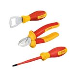 Asseds Store Profesyonel Vde El Aleti Seti 3 Parça (1x Şişe Açacağı; 1x Yıldız Tornavida Ph1 x 100MM; 1x Yan Keski 160MM; 1x L-Boxx Mini) - Ahşap - Option-1