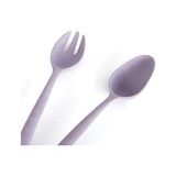 Asseds Store Salata Kaşık,çatal Seti Bambu Çevreci Model,mor - Kestane Akaju - Option-1