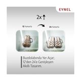 Asseds Store Saplı 12'li Yumurta Taşıma Kutusu, Plastik Buzdolabı Için Yumurtalık Pikniklik Pratik Yumurta Taşıma Kabı (Şeffaf, 1 Adet) - Kestane Akaju - Option-1