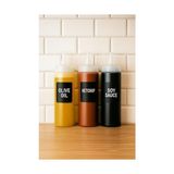 Asseds Store Şeffaf Yağdanlık 700 ml Sızdırmaz Kapaklı Sosluk Sirkelik Sıvı Yağ ve Sos Şişesi Pratik Kullanımlı Mutfak Sunum Kabı Geniş Ağızlı Dökme Şişe - 0 - Siyah - Option-1