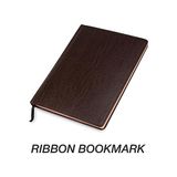 Asseds Store Sert Kapaklı Defter, Büyük Pu Deri Yazı Defteri, 18,5 x 25,5 Cm, 100 Parşömen Tarzı Çizgili Çarşaf (200 Sayfa), Koyu Kahverengi - -- - Option-1