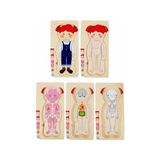 Asseds Store Tahta Puzzle 4x7 Parça Insan Vücudu - 01-Mavi