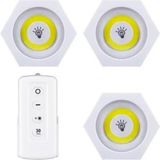 Asseds Store Uzaktan Kumandalı 3'lü Köşeli Spot LED Lamba Kablosuz Pilli Işıldak 1410 - 1 - 10 W - Amber