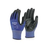 Asseds Store Violent Nitril Kaplı Örme Eldiven, Çift RENK,%100 Polyester, Kaymaz, Dayanıklı, Endüstriyel Iş Eldiveni, Inşaat, Bahçe, Otomotiv, Lojistik Için Uygun, Koruyucu, Zebra Eldiven - Option-1
