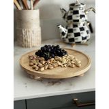 Asseds Store Vovo Ayaklı Bambu Sunum Tahtası 28 cm Çapında - Kestane Akaju - Option-1