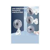 Asseds Store W2 USB Kablolu 3 Kademeli Oynar Başlıklı Mini Fan Ergonomik Ev Ofis Için Sessiz Klipsli Vantilatör - 001-Siyah