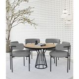 Assel Home Metal Teddy Sandalye 90X90 Yuvarlak Kum Saati Ayak Mutfak Masası Takımı Yemek Masası Takımı