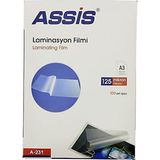 Assis 125 Mic A3 Laminasyon Filmi 100'lü Şeffaf 231 Belgelerinizi Koruma Altına Alır