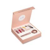 AssiTabet Cosmetics Makyaj Seti, Far Paleti, Aydınlatıcı, Maskara, 3'lü Likit Ruj, Profesyonel Kozmetik Hediye Kutusu