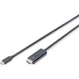 Assmann Digitus AK-300330-050-S 5 Mt USB Type C to HDMI 4K 60Hz 18Gb Altınn Uçlu Görüntü Kablosu