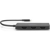 Assmann Digitus DS-45333 USB Type C to 3xHDMI 2.0 DP 1.4 4K 60hz MSD Usb Ekran Kartı Adaptörü