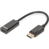 Assmann Digutus AK-340408-001-S DisplayPort (DP) HDMI DP Erkek - HDMI Tip A Dişi, 0.15 metre, siyah