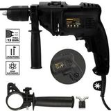 Assur 1100W Darbeli Metal Şanzıman 13 mm Siyah Elektrikli Matkap