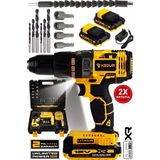 ASSUR 12V Çift Akülü Metal Şanzıman Taşıma Çantalı Led Işıklı Akülü Vidalama Şarjlı Matkap