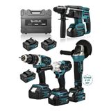 Assur 4'lü Set Şarjlı Delici Kırıcı Hilti 2-26+125MM TAŞLAMA+450NM Somun SÖKME+13MM Darbeli Matkap