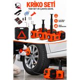 ASSUR 5'i 1 Arada 5 Ton Elkt. Hidrolik Kriko 12V Hava Kompresörü & Bijon Sökme Sıkma Led Işık İmdat Çekici