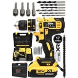 Assur ASR147 12V Çift Akülü Vidalama Darbeli Şarjlı Matkap Sarı