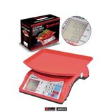 Assur Asr8078 Akülü Dijital Mutfak Terazisi 2 Gr 40 Kg Şarjlı Hassas Ölçüm Tartı Hassas Terazi Kırmızı