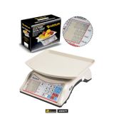 Assur Asr8079 Akülü Dijital Mutfak Terazisi 2 Gr 40 Kg Şarjlı Hassas Ölçüm Tartı Hassas Terazi Beyaz