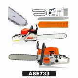 Assur Benzinli Zincirli Ağaç Odun Dal Kesme Motorlu Testere Hızar Turuncu Beyaz 2000W 8500 Rpm ASR733
