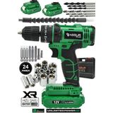 Assur Plus 12V 1.5Ah Metal Şanzıman Çift Akülü Şarjlı Darbeli Matkap 24 Parça Akülü Vidalama
