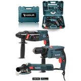 Assur Profesyonel ASR1216 Elektrikli Matkap + Taşlama + Kırıcı Delici + Hilti Mavi 3'lü Set