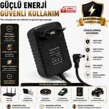 Astakos 7.2V 1A Yerli Üretim Dc Güç Adaptörü LED Aydınlatma Modem Kamera Elektronik Cihaz Uyumlu - Siyah