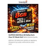 Astakos 8GB Micro SD Hafıza Kartı Class 10 Yüksek Hızlı Telefon Kamera Uyumlu